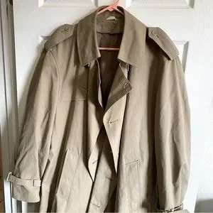 Oleg cassini mens trench coat sales
